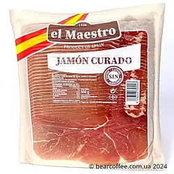 Іспанський хамон нарізка Jamon Curado el Maestro 500 грам