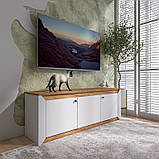 Тумба під телевізор Еверест Нордік ТВ-1500 Білий + Дуб крафт золотий (DTM-5541), фото 3