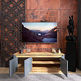 Тумба під телевізор Еверест Нордік ТВ-1500 Графіт + Дуб крафт золотий (DTM-5542), фото 4