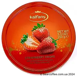 Льодяники полуничні в банці Kalfany Strawberry candies 150 грам Німеччина