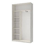 Шафа-купе двохдверна Doros Сіті Лайт 120х45х225 см Біле дерево/2 Дзеркала (DRS-011066), фото 2