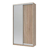 Шафа-купе двохдверна Doros Сіті Лайт 120х60х225 см Дуб сонома/1 Дзеркало (DRS-011081), фото 2