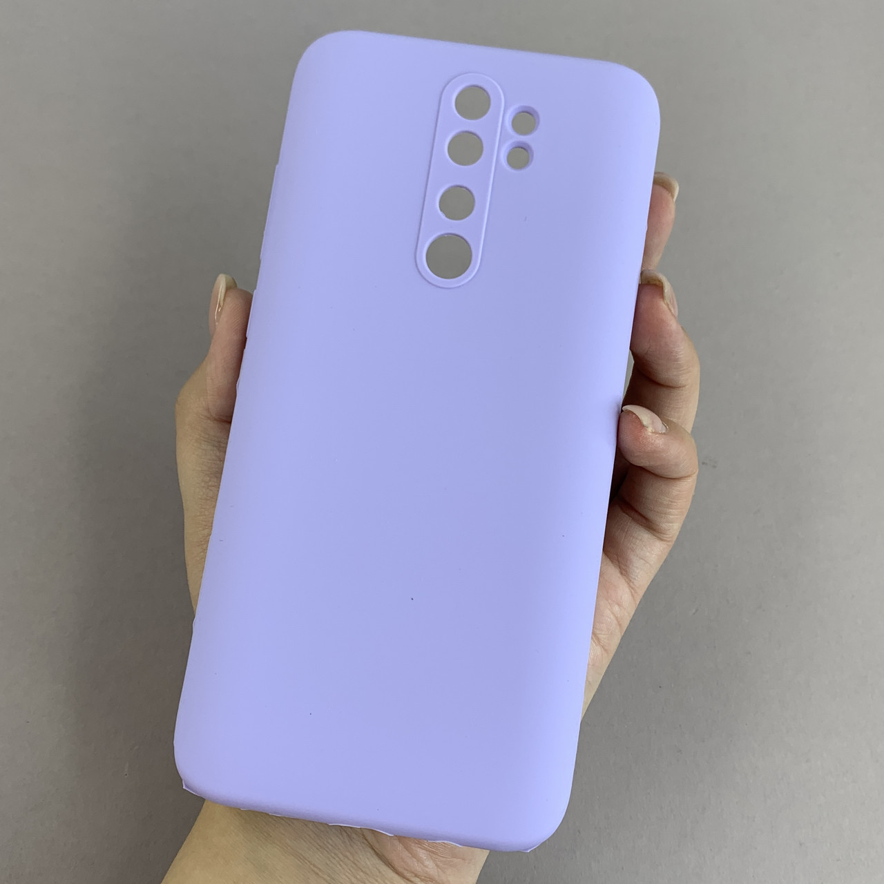 Силіконовий чохол з мікрофіброю для Xiaomi Redmi Note 8 Pro бузковий d4q