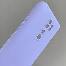 Силіконовий чохол з мікрофіброю для Xiaomi Redmi Note 8 Pro бузковий d4q, фото 4