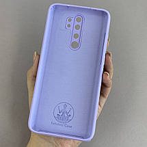 Силіконовий чохол з мікрофіброю для Xiaomi Redmi Note 8 Pro бузковий d4q, фото 3