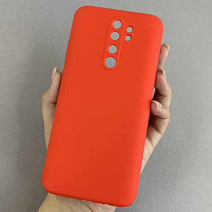 Силіконовий чохол з мікрофіброю для Xiaomi Redmi Note 8 Pro червоний d4q, фото 1