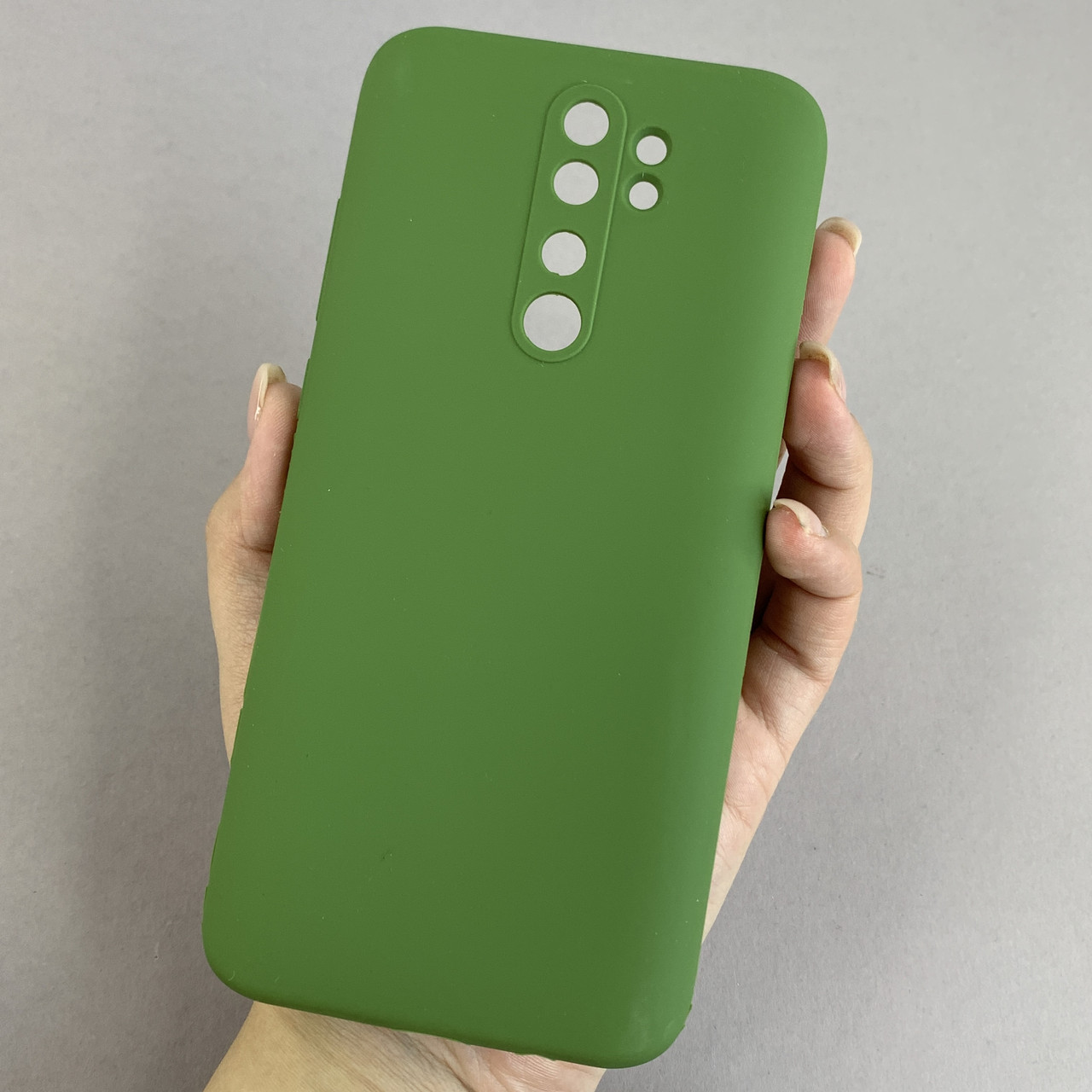 Силіконовий чохол з мікрофіброю для Xiaomi Redmi Note 8 Pro зелений d4q