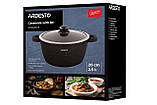 Каструля зі скляною кришкою ARDESTO Gemini Anzio, (20 см), 2.5 л, алюміній, чорний AR2420GE, фото 2