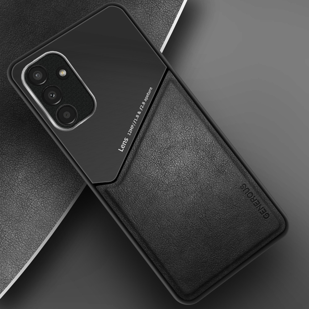 Бізнес чехол бампер GENEROUS для Samsung Galaxy M23 5G зі скла і штучної шкіри