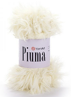 Пряжа Piuma YarnArt(мех)-4403 молочний
