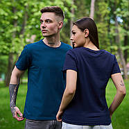 Футболка жіноча стрейчева Premium, Україна, темно-синя, 010725, фото 8