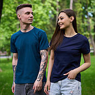 Футболка жіноча стрейчева Premium, Україна, темно-синя, 010725, фото 2