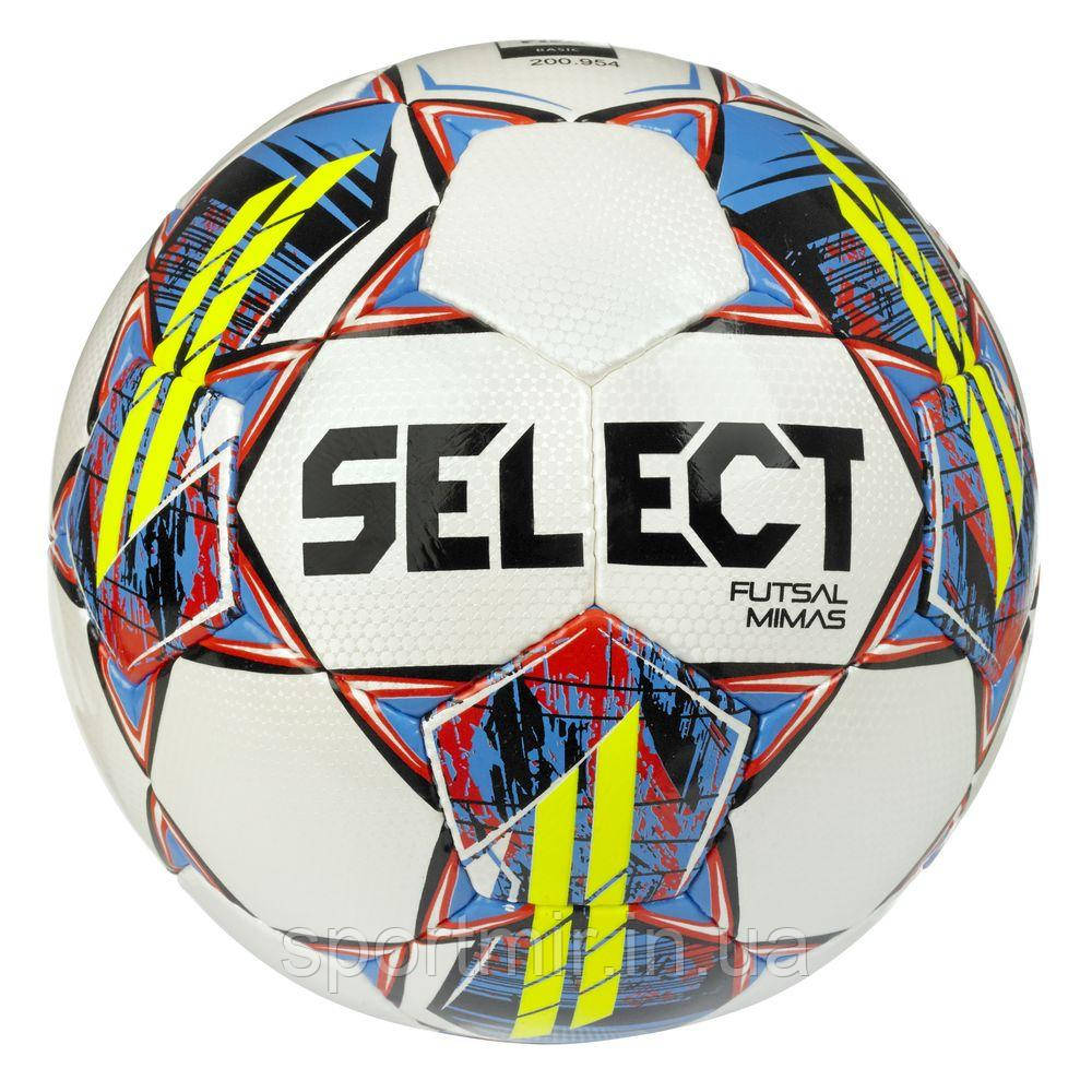 Футзальний м'яч SELECT Futsal Mimas (FIFA Basic) v22 (365) біло\жовтий, фото 1