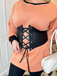 Дуже крутий корсет на зав'язках з еко-шкіри