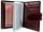 Візитниця на 30 відділень з лакованої штучної шкіри, бордова, фото 3