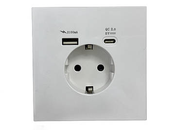 Розетка з usb-c Delviz, 2100mA