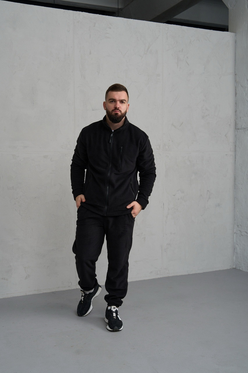 Спортивний костюм IceMan 10114 чорний 100% поліестер (фліс) M(Р), фото 1