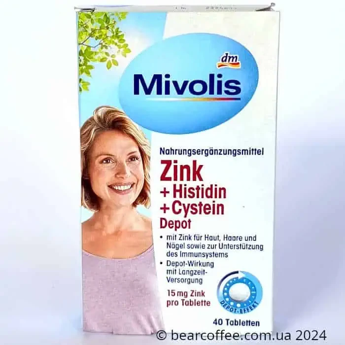 Mivolis Zink + Histidin + Cystein біологічно активна добавка 40 капсул