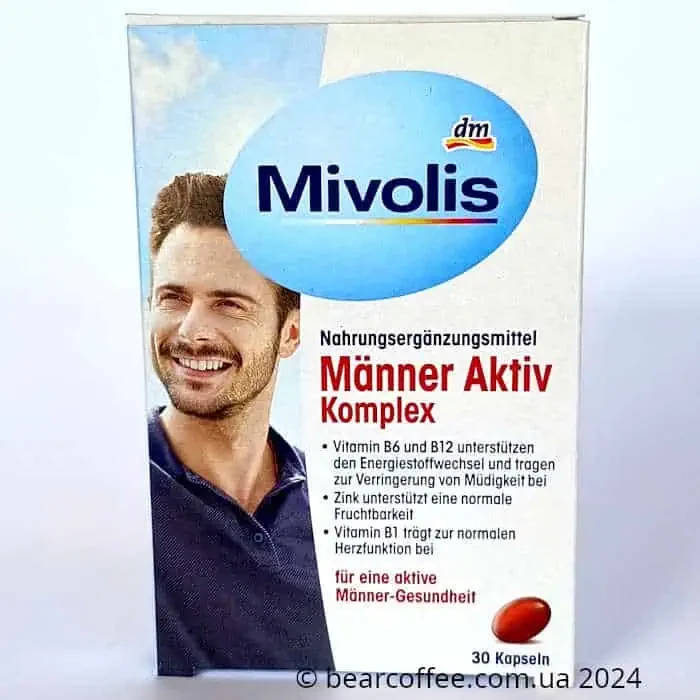 Mivolis Manner Aktiv Komplex Вітамінний комплекс для чоловіків 30 капсул