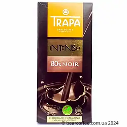 Екстра чорний шоколад без глютену Trapa Intenso 80% cacao 175 г Іспанія Веган