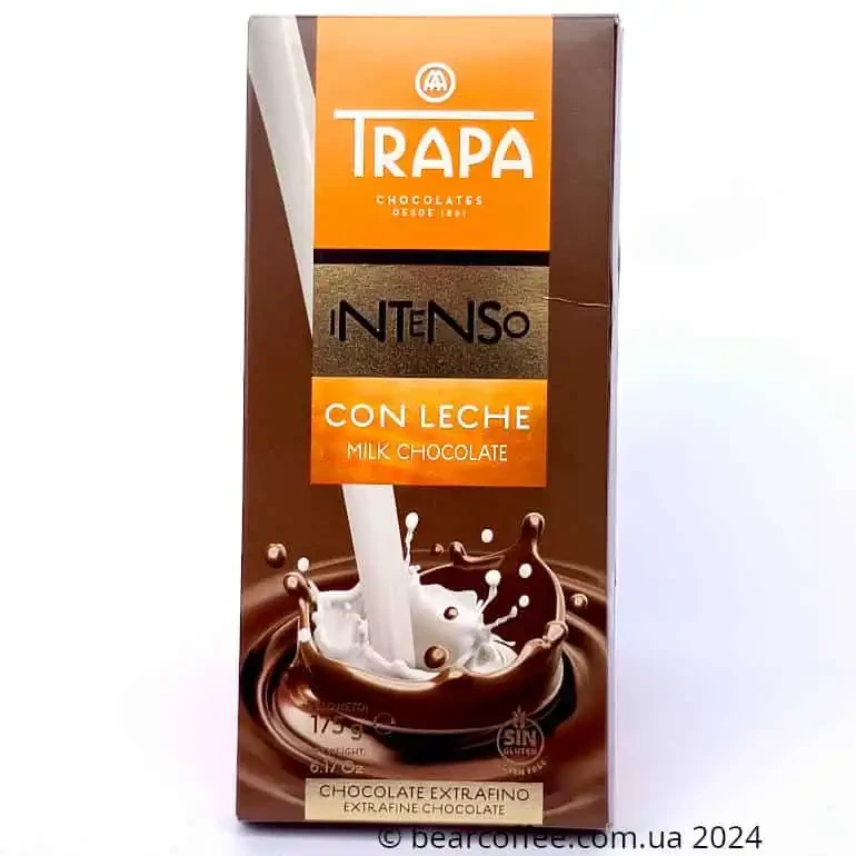 Шоколад молочний без глютену Trapa Intenso Milk Chokolate 175 г Іспанія