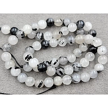 Намистини Рутиловий кварц 6мм