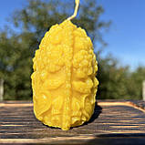 Свічка Яйце з бджолиного воску 9 см, 135 грам, фото 2