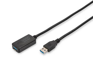 Подовжувач DIGITUS USB 3.0 Active Cable A/M-A/F 5м чорний