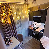 Новорічні гірлянди для дому, Новорічна гірлянда зірки 12 шт, 2.5м*1м, Світлодіодна зірка, Лед гірлянди