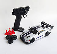 Машинка для дріфту на радіокеруванні Ford Mustang 4WD дрифт машина 2 Швидкості Світло Неонове підсвічування Білий