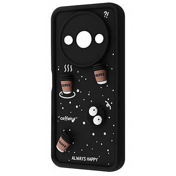 Чохол Pretty Things Case для Xiaomi Redmi A3 Black/Coffee