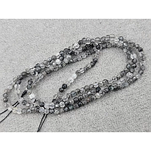 Намистини Рутиловий кварц 2мм, колір чорний