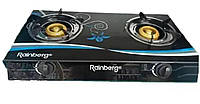 Склокерамічна 2 комфоркова газова плита Rainberg RB-2231, турістична похідна портативна плита