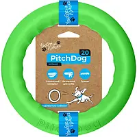 Кільце для апортування Pitchdog 20 іграшка для собак. Діаметр 20 см. Салатовий