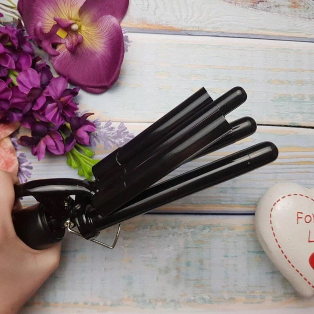 Плойка Потрійна Pro Mozer Mz-6621 Плойка На Три Хвилі Для Завивки Волосся JH-27, фото 1