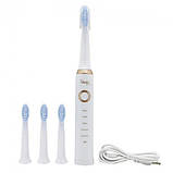 Електрична звукова зубна, Звукова електро щітка, Електрощитка зубна щітка на батарейках OX-27, фото 3