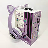 Хороші навушники з котячими вушами Cat, Навушники з вушками котика для дівчаток, Гарнітура котячі вушка TV-69, фото 7