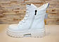 Жіночі білі черевики з натуральної шкіри Д817, фото 6