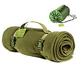 Флісова ковдра для походів, Плед військовий, Плед для пікніка на природі, Плед на диван Плюшевий XT-26, фото 9