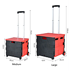 Складаний візок для покупок на коліщатках, господарський візок, фото 4