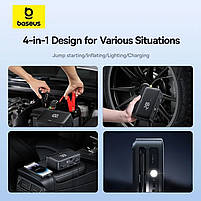 Автомобільний пусковий пристрій з компресором Baseus Super Energy Car Jump 4-in-1 Car Jump Starter Black, фото 6