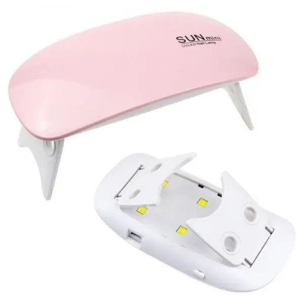 Лампа для сушки нігтів манікюр 6W LED UF SUN mini, Сушарка гель лаку манікюр, Іф лампа ES-409 для гель-лаку