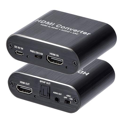 Стерео аудіо адаптер MICROWARE OZV8 конвертер. Підтримка 3D 4K HDMI. Уцінка