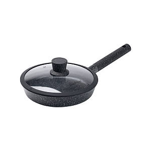 Сковорода алюмінієва Haus Roland пательня зі скляною кришкою Ø 25 см