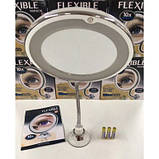 Дзеркало з підсвіткою, Зеркало для макияжа с увеличением, Светящееся зеркало для макияжа WQ-58, фото 4