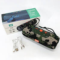 Акумуляторна переносна колонка TG341, Музична колонка з блютузом і флешкою Гучна для вечірки TO-67