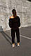 Яскравий жіночий стильний спортивний чорний костюм на осінь, турецька двонить, для спорт залу, модний, хорошої якості, легкий, бав - фото 5 - id-p2355278258