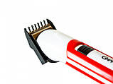 Машинка для стрижки GEMEI GM-702. Колір червоний VD-34, фото 5