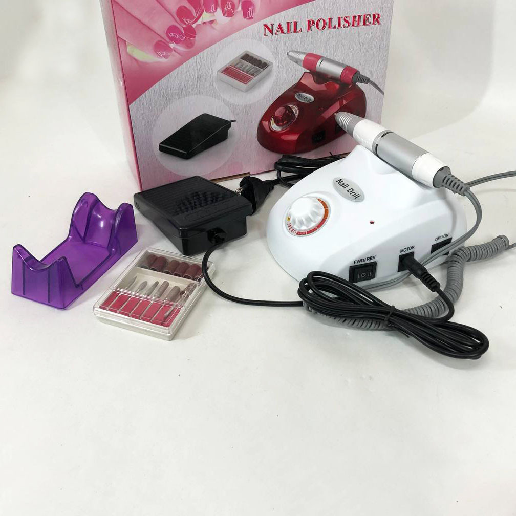 Фрейзер машинка Pro Nail Drill белый, Манікюрний апарат з підсвіткою, Гарний фрезер QO-407 для манікюру