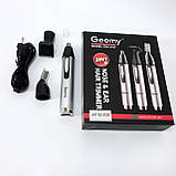 Бездротова електробритва GEMEI GM-3107 3в1, Бритви акумуляторні, Бритва для бороди електронна HF-44, фото 8